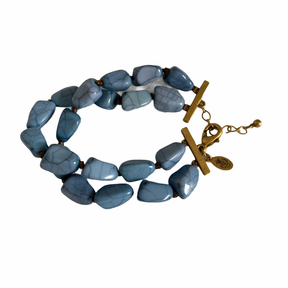 Premier Designs Double Strand Faux Stone Gold Tone - Picture 2 of 4